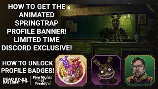 ANIMATED SPRINGTRAP PROFILE BANNER FOR DEAD BY DAYLIGHT! DISCORD EXCLUSIVE! DBD X FNAF!