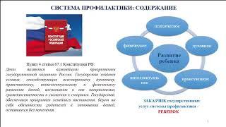 Место и роль КДНиЗП в системе проф-и безнадзорности и правонарушений несов-нолетних. Зайкова С.Н.