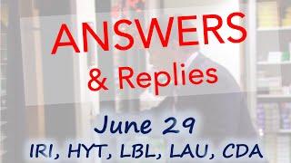 Answers & Replies | Valuation Metrics, Updates on FND, GQG, and CDA, Lindsay Disappoints and MORE!