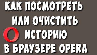 Где Посмотреть и Как Очистить Историю Просмотров в Браузере Opera