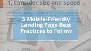 5 Mobile Friendly Landing Page Design Best Practices  | SevenAtoms