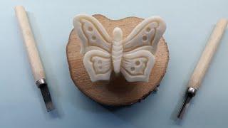 Soap carving tutorial / How to carve a butterfly...