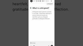 What is unfeigned?