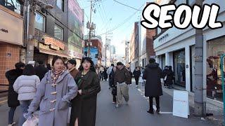 Seongsu-dong Cafe Street Walking Tour. Seoul City Korea 4k City Tour