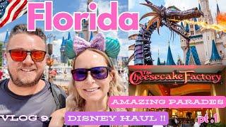 FLORIDA VLOG | Magic kingdom | Disney character  warehouse HAUL | Cheesecake factory