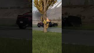 Realistic Highway Car Crashes #5 #shorts #overtaking #carcrash #dangerous