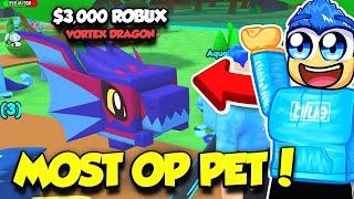 I Got THE OP DRAGON VORTEX PET In Battle Pets TD Simulator!!