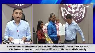 Shane Sebastian Pereira gets Indian citizenship under the CAA Act