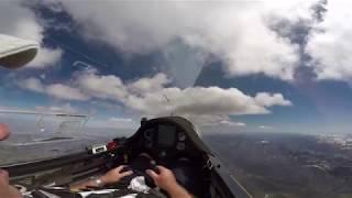 Glider Flying Cloud Street Over Utah Mountains