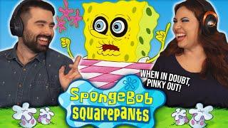 WE WATCHED EPISODE 1 AND 2 OF SPONGEBOB SQUAREPANTS FOR THE FIRST TIME! RIPPED MY PANTS SONG 