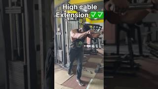 High cable extension #gym #shorts #youtubeshorts #tricepsworkout