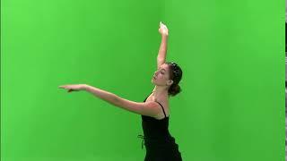 Ballerina dancing on a green screen - Балерина танцует на хромакее