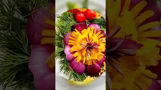 Идеи украшения блюд из овощей/Карвинг из овощей #еда#декоризовощей#food