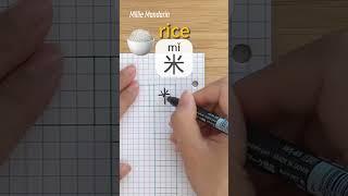 Learn Chinese Character⎮Mi: RICE⎮Handwriting⎮Chinese Hanzi⎮Write Chinese⎮Millie Mandarin