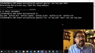 Encryption Demonstration using OpenSSL on CentOS 7