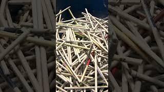 This is how pencils are made from newspapers. #recycling #pencils #sustainability #shorts
