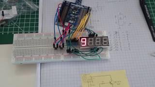 Multiplexing 7 segment led display in slow motion