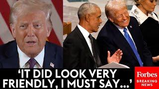 Trump Asked Point Blank What He Discussed With Obama At Jimmy Carter's Funeral