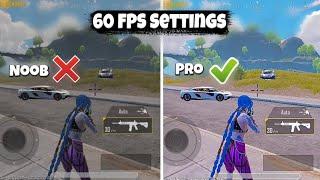 BEST 60 FPS SETTINGS 2023 PUBG MOBILE / BGMI | NOOB PRO ️️ | GRAPHIC SETTINGS