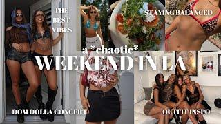 A *chaotic* LA VLOG: dom dolla concert, outfit inspo, balance while traveling + fun w friends!!