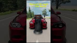 BMW M5 F10 vs Bollard car vs Bollard - BeamNG.Drive #shorts