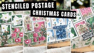 Stenciling Christmas Postage - DIY Cards for the Holidays!