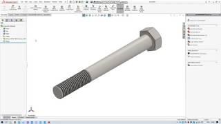14 Добавление наружной резьбы в деталях SolidWorks и на сборочных чертежах