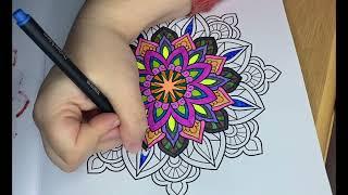 Colour me Happy - Mandala Episode 93 #mindfulness #wellness #happy #colouring