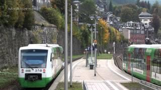 Die Eisenbahn in Lauscha im Thüringer Wald, Süd-Thüringen-Bahn