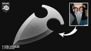 Push dagger knife modeling in blender _ blender modeling