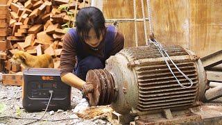 The genius girl helped the workers repair the motor produced in 1992, and the effect was great