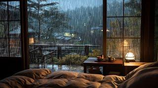 【No mid ads】 Soothing Rain Sounds️ | Come in to the bed and close your eyes to feel the rain