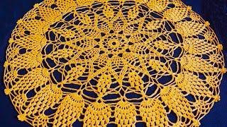 Crochet doily according to the scheme. Openwork doily. Part 4.