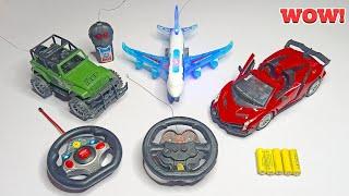 super remote control cars| Lamborghini RC Car's And RC Jeep and RC A380 airplane unboxing in testing