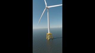Photoreal offshore wind turbine 3d animation