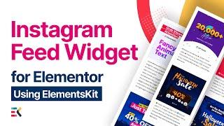 Instagram Feed Widget for Elementor | Elementskit | All-in-one addon for Elementor