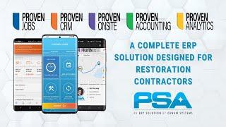 PSA Restoration Management Software Overview: Proven Jobs, CRM, Accounting