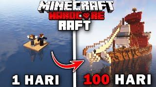 100 Hari Minecraft RAFT Hardcore️Membajak Semua Kapal Di Bumi