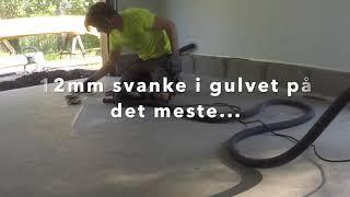 Del 1 av 2 : Hvordan jeg fikser ett ujevnt betong gulv / how to fix an uneven concrete floor....