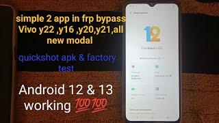 Vivo y22 frp bypass android 12&13 vivo y22 frp bypass talkback not working !