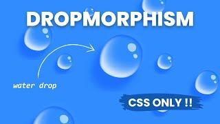 CSS Water Drop Logo Effect || realistic water drop effect in html css || Sourcecoder | #html #css