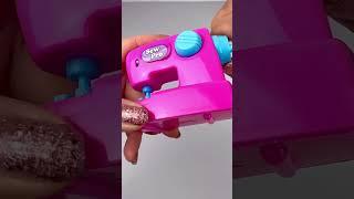 Unboxing miniature pink sewing machine toy #shorts #asmr #shortsvideo #oddlysatisfying #miniature ️