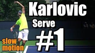 Ivo Karlovic in Super Slow Motion | Serve #1 | Western & Southern Open 2014