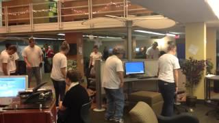 Flash mob in WCU Hunter Library