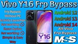 Vivo Y16 Frp Bypass Android 12 2024 | Vivo Y16 Frp Bypass Reset Not working  | Vivo Y16 Frp Bypass