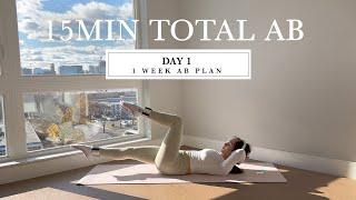 15MIN Toned Abs & Deep Core || DAY 1 - 1 WEEK PILATES AB PLAN // + verbal cues