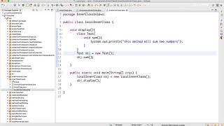 local Inner Class In Java