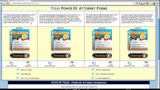 Power of Attorney Form Texas