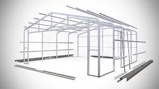 VersaTube 20X20X8 Summit Steel Garage Animated Overview