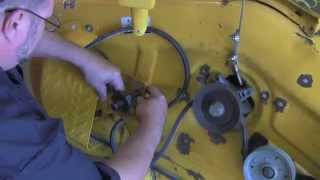 How to repair a mower deck  belt tension pivot arm